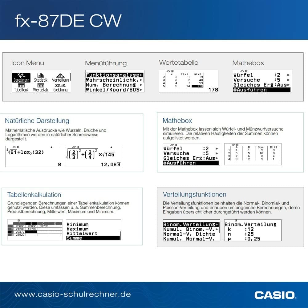 Casio FX-87DE CW ClassWiz Technical Scientific Calculator – Bild 4