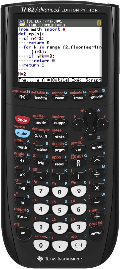 Texas Instruments TI-82 Advanced Phyton Edition Graphical Calculator (Colour Display) Black