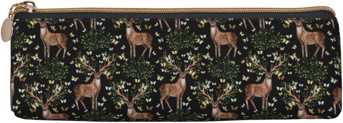 Federmäppchen, Kosmetiktasche, Stiftetui, dreieckiges Leder, Aufbewahrungstasche, Reißverschluss, Schreibwaren-Organizer für Erwachsene, Büro – Bild 3