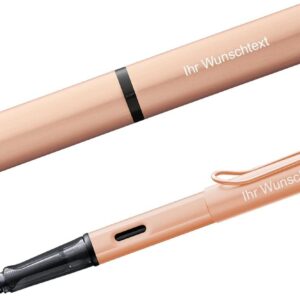 Lamy Fountain Pen Lx RAu Model 076 Nib M with Laser Engraving Rose Gold