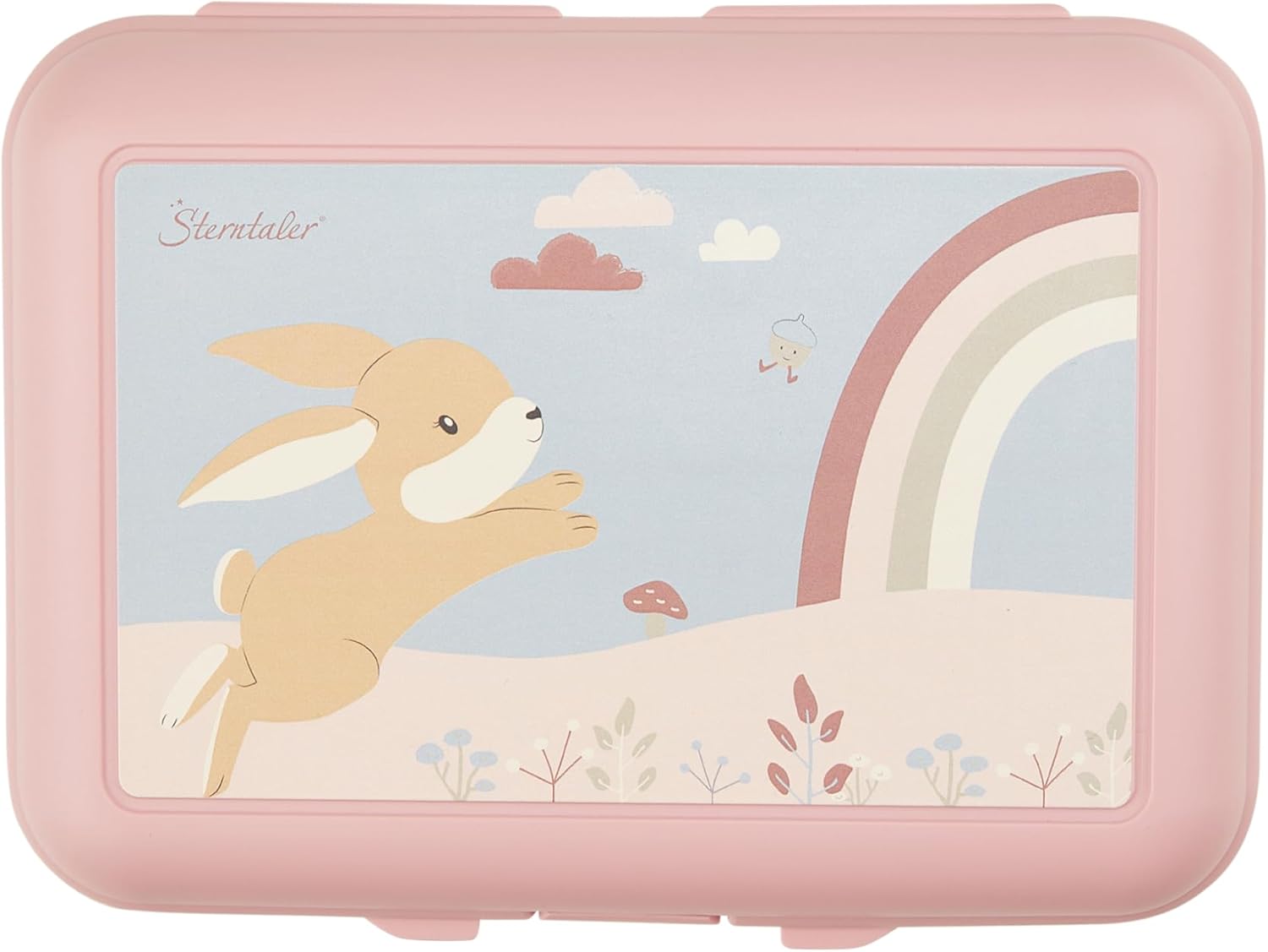 Sterntaler Hanni Rabbit Children's Lunch Box - Nursery Lunch Box with Extra Snack Box - Robust Material - Easy to Clean - Lunch Box Perfect for Nursery and on the Go Matte Pink – Bild 6