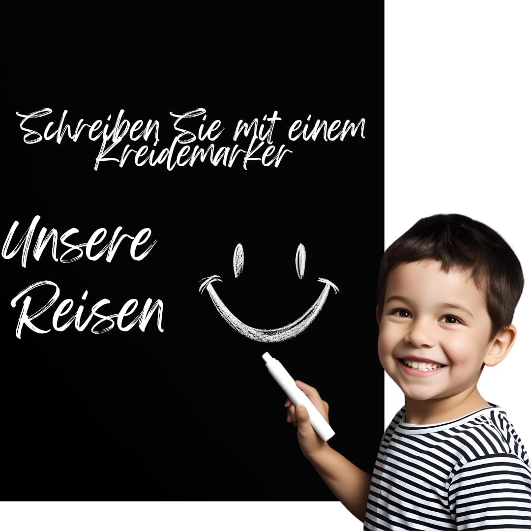 Our Rich Magnetic Board, Black, 80 x 50 cm, Metal Magnetic Board, Magnetic Board, Wall Mounting, for Living Room, Kitchen, Hallway, Children's Room, Office, Board for Tourist Magnets, Notes and Photos – Bild 8