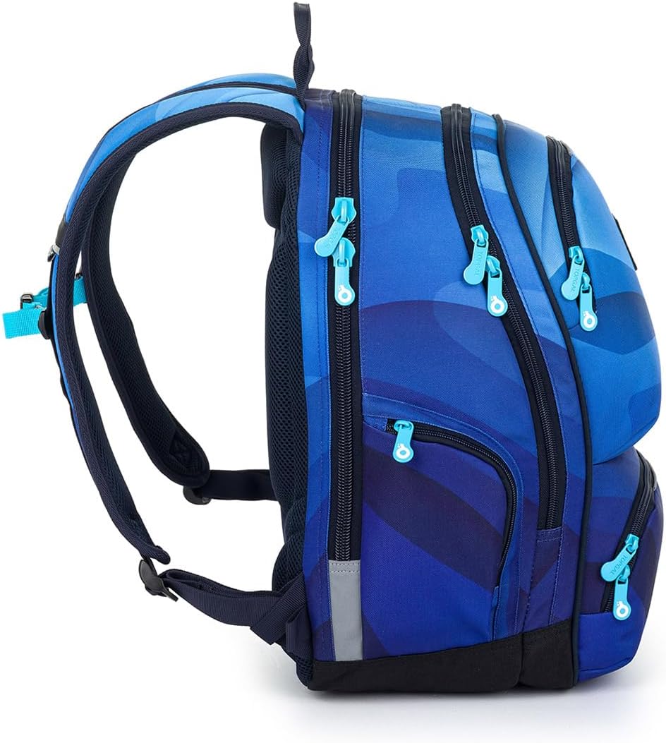 TOPGAL ROTH School Backpack from 5th Class (approx. 145 cm), Ergonomic with Aluminium Reinforcement, Water-Repellent & Lightweight, with Reflective Elements, 27 L School Bag with Chest Strap & Laptop – Bild 2