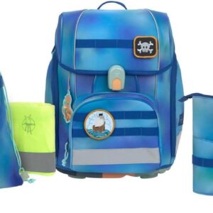LÄSSIG School Bag Set Boxy Unique Gradient Green/Blue