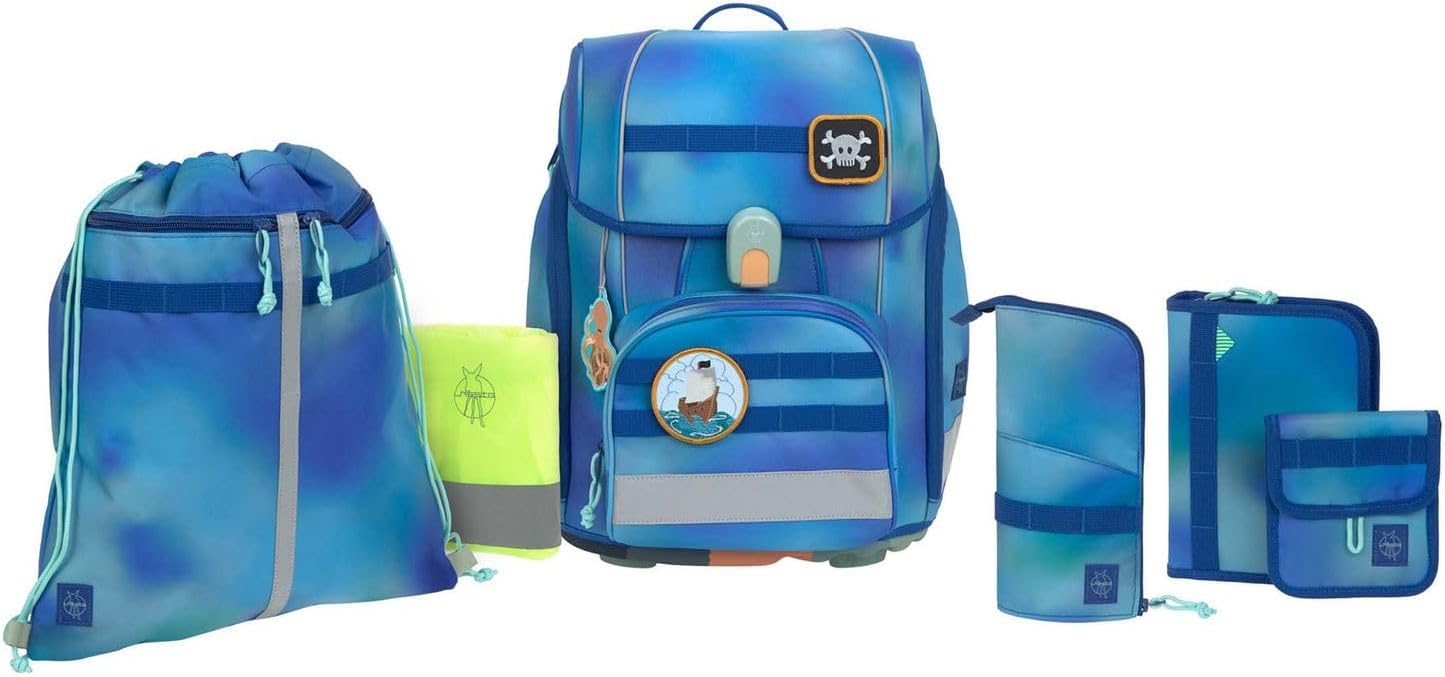 LÄSSIG School Bag Set Boxy Unique Gradient Green/Blue