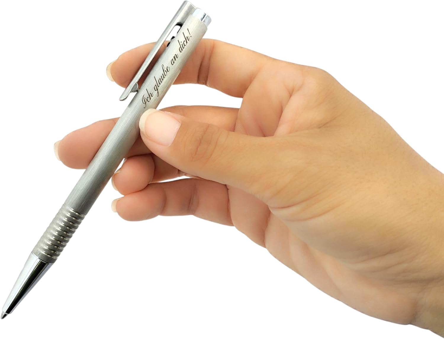 Lamy Logo Brushed 206 Ballpoint Pen with Personalised Engraving and Gift Packaging – Bild 4