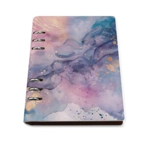 Tilivyx Spiral Notizbuch Aquarell Galaxie Sterne Wolken Drucken Schreibjournal Notizbuch Pu Leder Notizbuch 90 Blätter Für Arbeit Schule