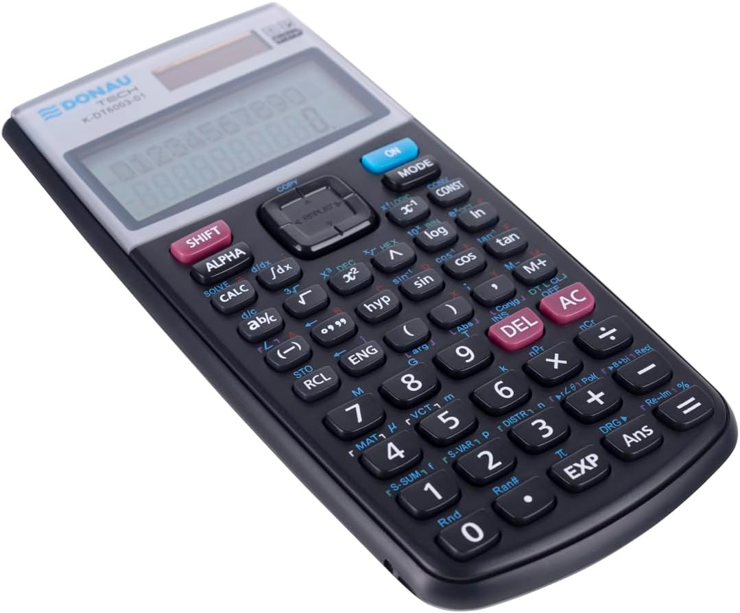 DONAU Tech Technical Scientific Calculator, Solar and Battery, 401 Functions, Black, Calculator Protective Cover, School Calculator, Sliding Case, 16.4 x 8.4 x 1.9 cm – Bild 5