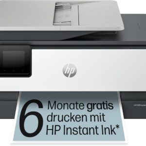 HP OfficeJet Pro 8122e Multifunction Printer, 3 Months Free Printing with HP Instant Ink Included, HP+, Printer, Scanner, Copier, Fax, Wi-Fi, LAN, Duplex, HP ePrint, Airprint, Basalt