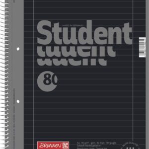 10 College Student A4 Block Colour Code Onyx Lin. 27 Ruled 80 Sheets 90 g/m²