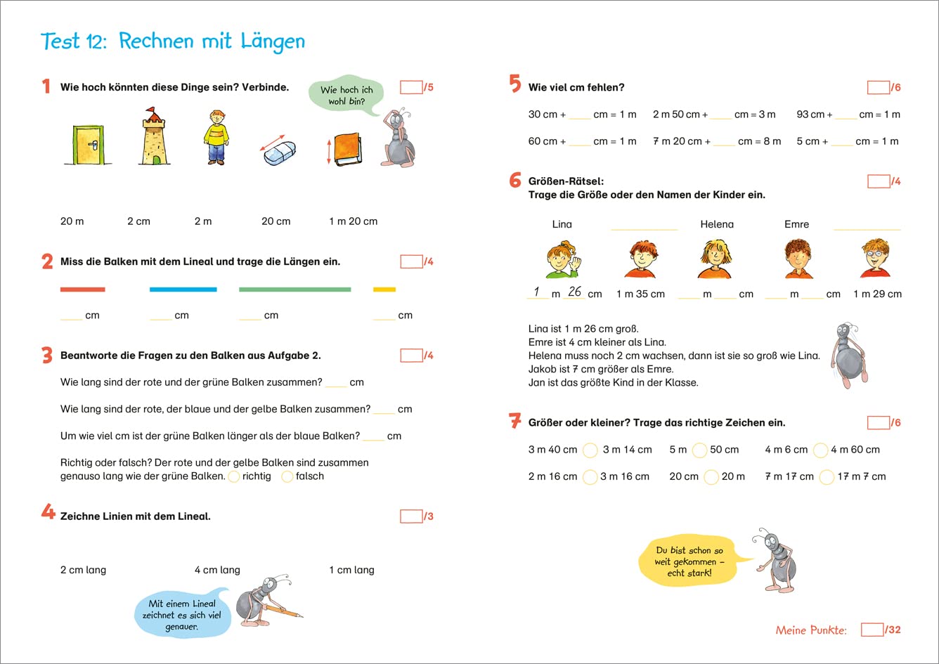 Fit für Mathe 2. Klasse. Mein Testheft / Fit für die Schule / Gezielte Vorbereitung mit 22 Tests: Wissen testen im Zahlenraum bis 100, in ... Geometrie (Fit für die Schule Mein Testheft) – Bild 3