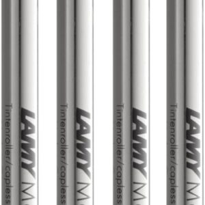LAMY M66 Rollerball Pen Refills Set of 4 821 Metal in Blue for Lamy Rollerball Pen without Cap - Line Width Wide