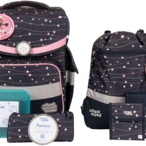 School-Mood Timeless Air+ Ella Pferd & Pony School Bag Set 7 Pieces 23 Litres Lightweight Stable Water-Repellent Fabric with Reflectors for Primary School