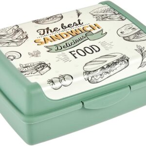 keeeper 1 Litre Handy Lunch Box 17 x 13 x 7 cm Sandwich Carla Midi Nordic Green