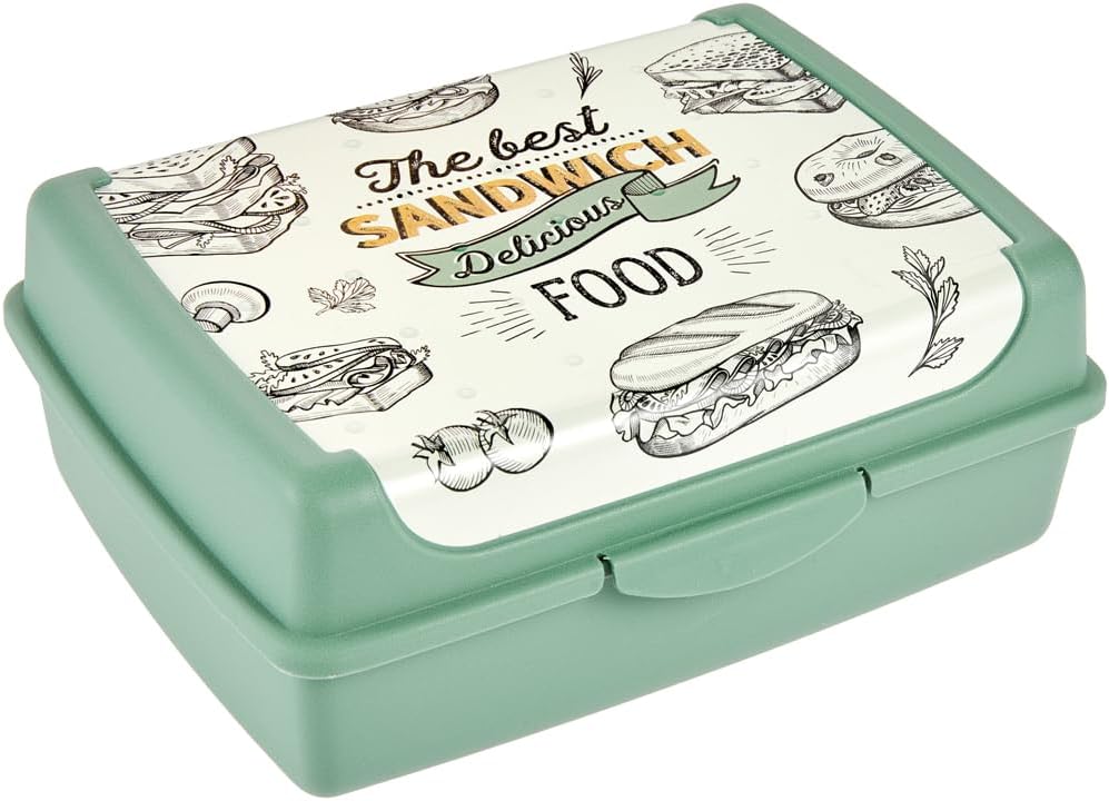 keeeper 1 Litre Handy Lunch Box 17 x 13 x 7 cm Sandwich Carla Midi Nordic Green