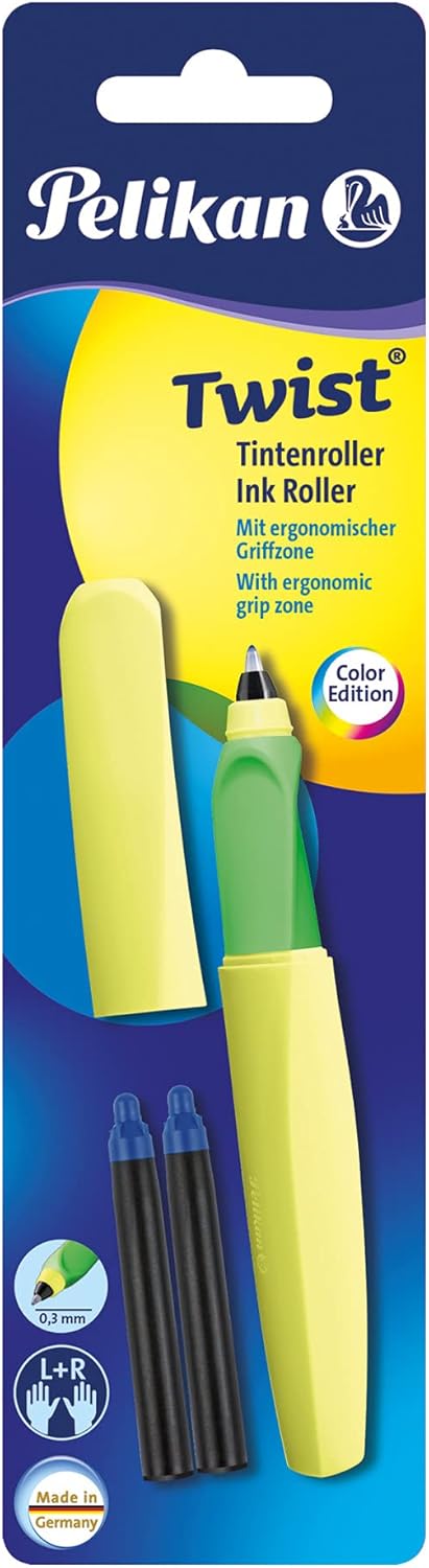 Pelikan Twist, Universal Fountain Pen for Right- and Left-Handed People, neon yellow – Bild 2