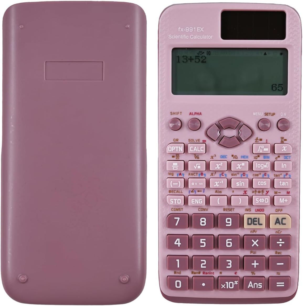 FX-991EX 522 Functions 10+2 Screen Displays Scientific Calculator Ideal for Students and Teachers Office (Pink)