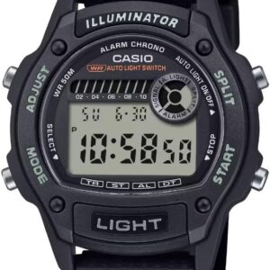 Casio W-220H-1AVEF Digital Watch for Women, Series W-220, Stopwatch 1/100 Second, Timer, LED Light, WR 5 Bar, Resin Strap