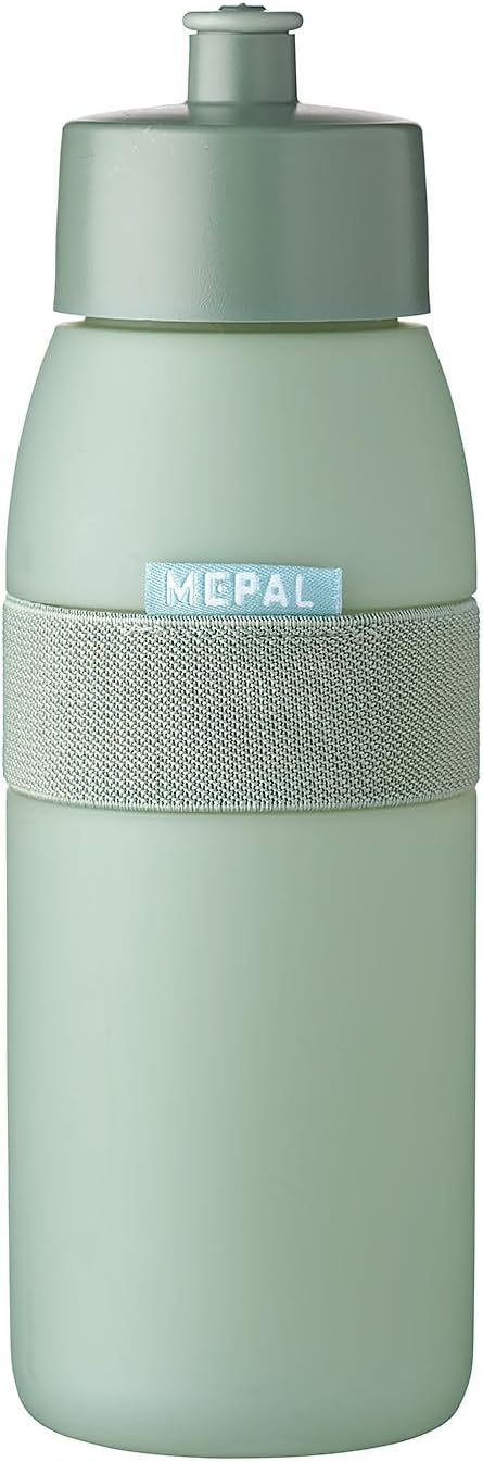 Mepal Ellipse Nordic Denim Sports Water Bottle - 500 ml Capacity - Practical Water Bottle for Sports and Leisure - Soft Pull-Out Mouthpiece - Dishwasher Safe