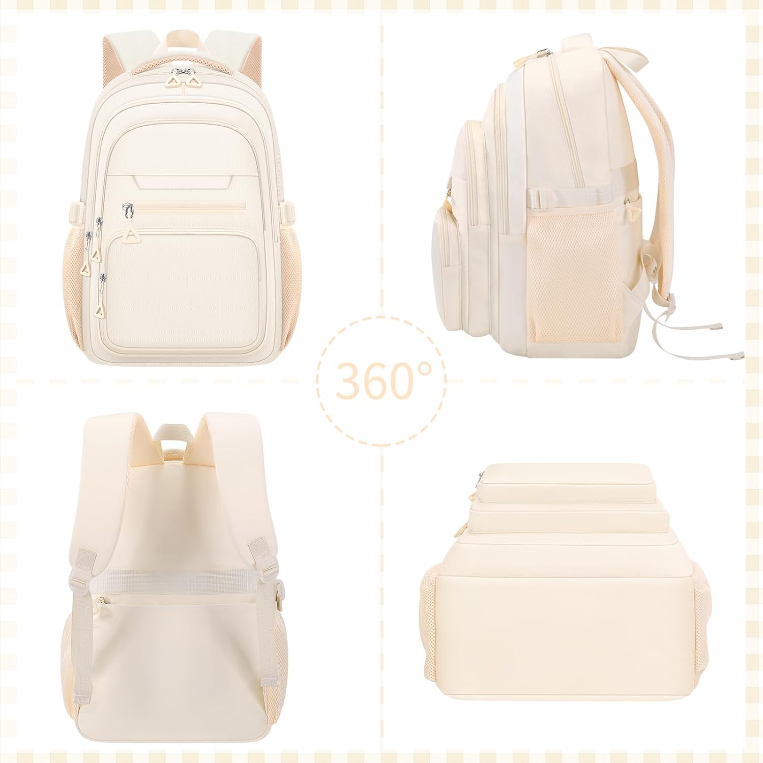 Cute Backpack for School Girls Aesthetic Backpack Women College Bookbag Large Student Laptop Bag Travel Leisure – Bild 5