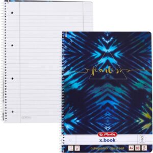 Herlitz New Batic Fearless A4 Notepad Ruling 27 100 Sheets Margin Inside and Outside
