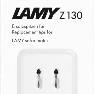 Lamy Safari Note + Stylus Pen Replacement Tips, Black, Medium, Pack of 2