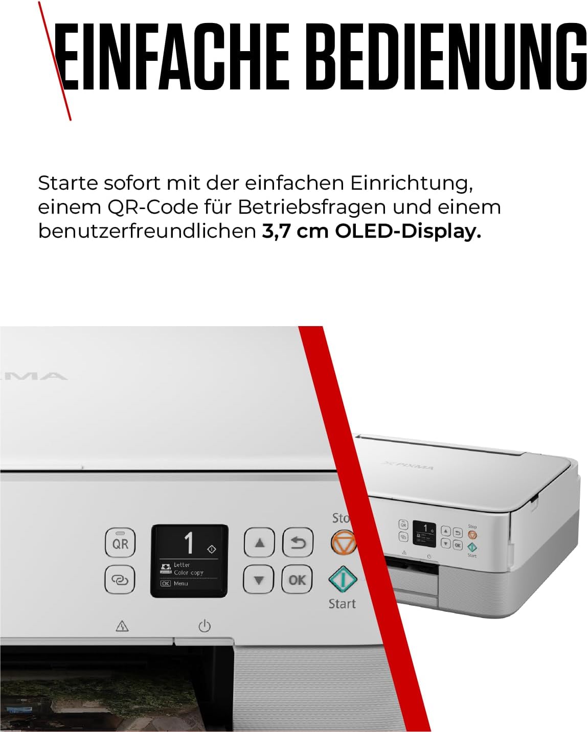 Canon PIXMA TS5351i Multifunction Printer 3-in-1 Printer/Copier/Scanner, WiFi, Borderless Photos, Wireless Printing/Scanning via Cloud + Smartphone, Duplex, 2nd Feed, PIXMA Print Plan Compatible, White – Bild 5