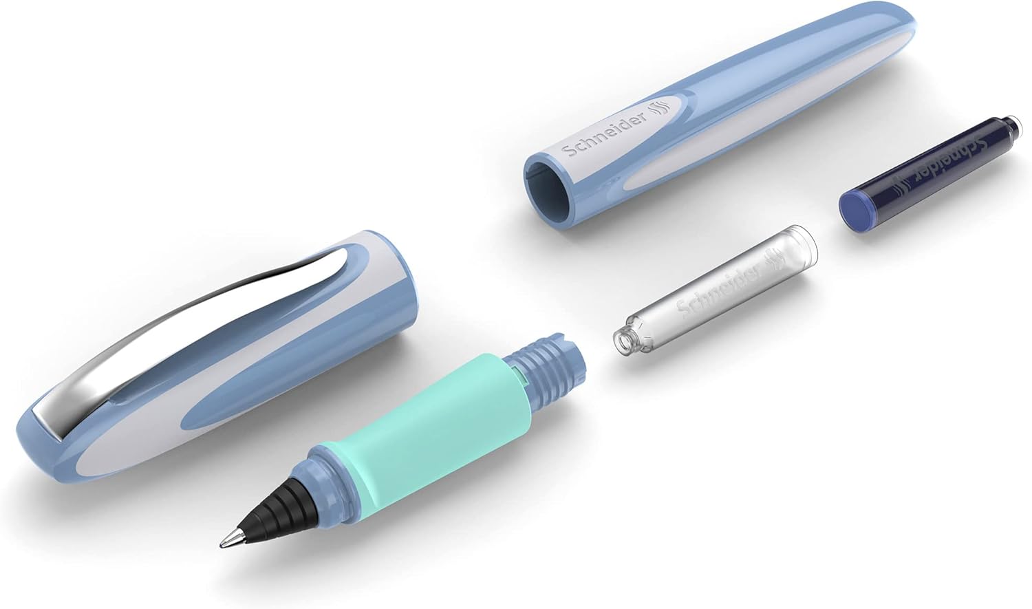 Schneider 187812 Ray Rollerball Pen (Refillable with Standard Ink Cartridges, Suitable for Right and Left-Handed Users) Fresh – Bild 6