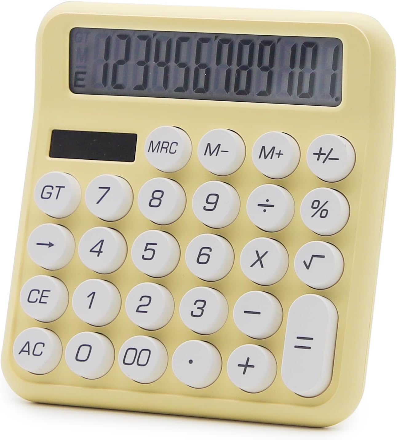OFFIDIX Office Desk Calculator 12 Digit Standard Calculator Cute Candy Color Electronic Calculator (Yellow)
