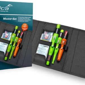 Pica 55030 Carpenter's Pencil Set for Wood, Glass, Tyres, Tiles UVM – with Bag