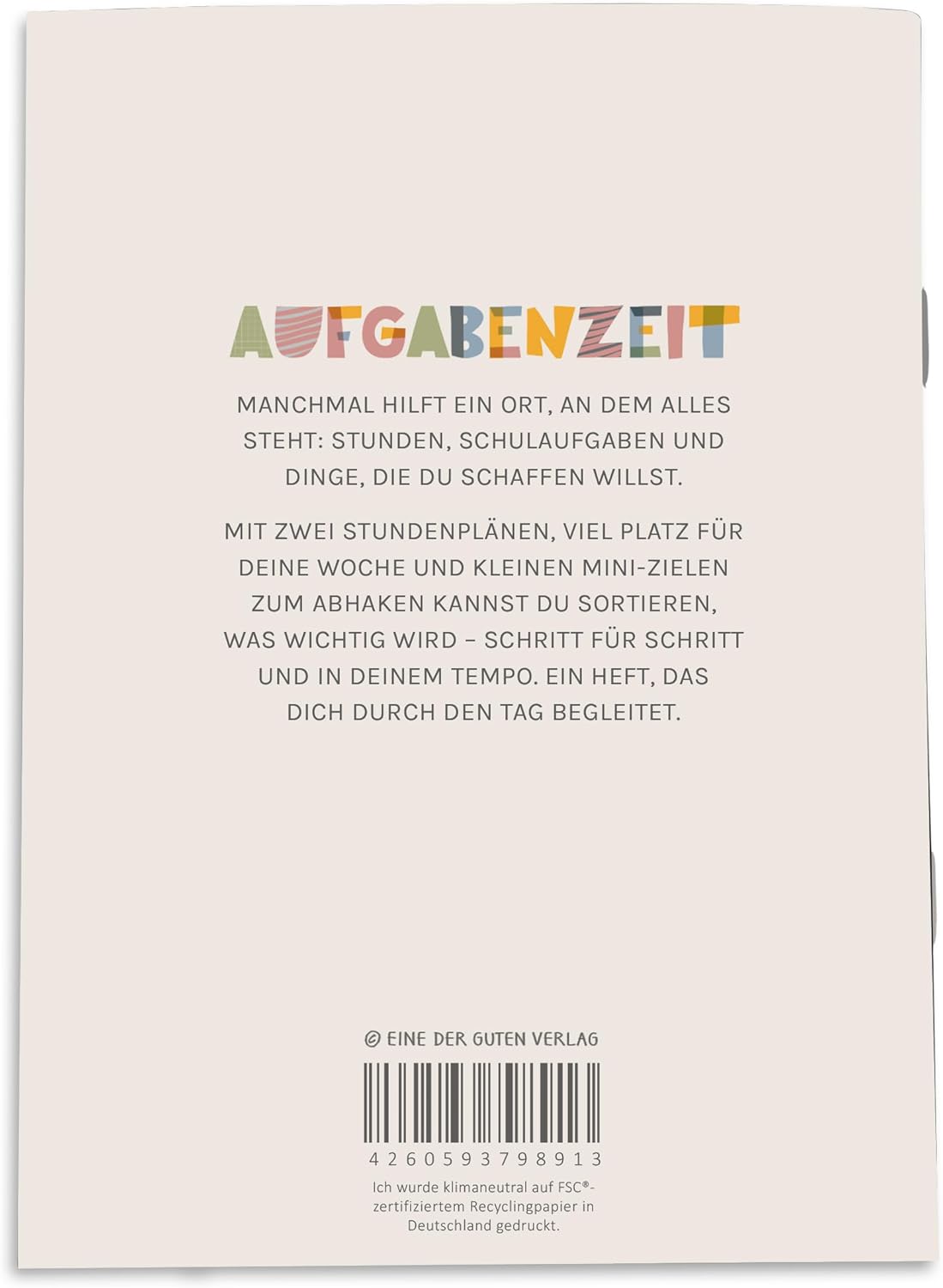 Eine der Guten Hausaufgabenheft A6 für Grundschule, mit Wochenübersicht, Stundenplan & Mini-Ziele, nachhaltiges Aufgabenheft für Kinder – Bild 7