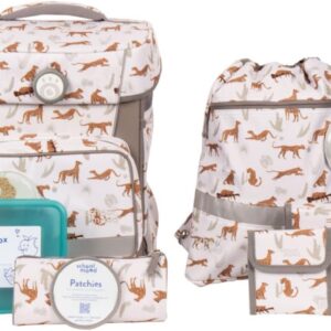 SCHOOL-MOOD Leopard 7-Piece Hero Maxx Air+ School Bag Set Including Accessories, Ergonomic School Bag for Boys and Girls, School Bag