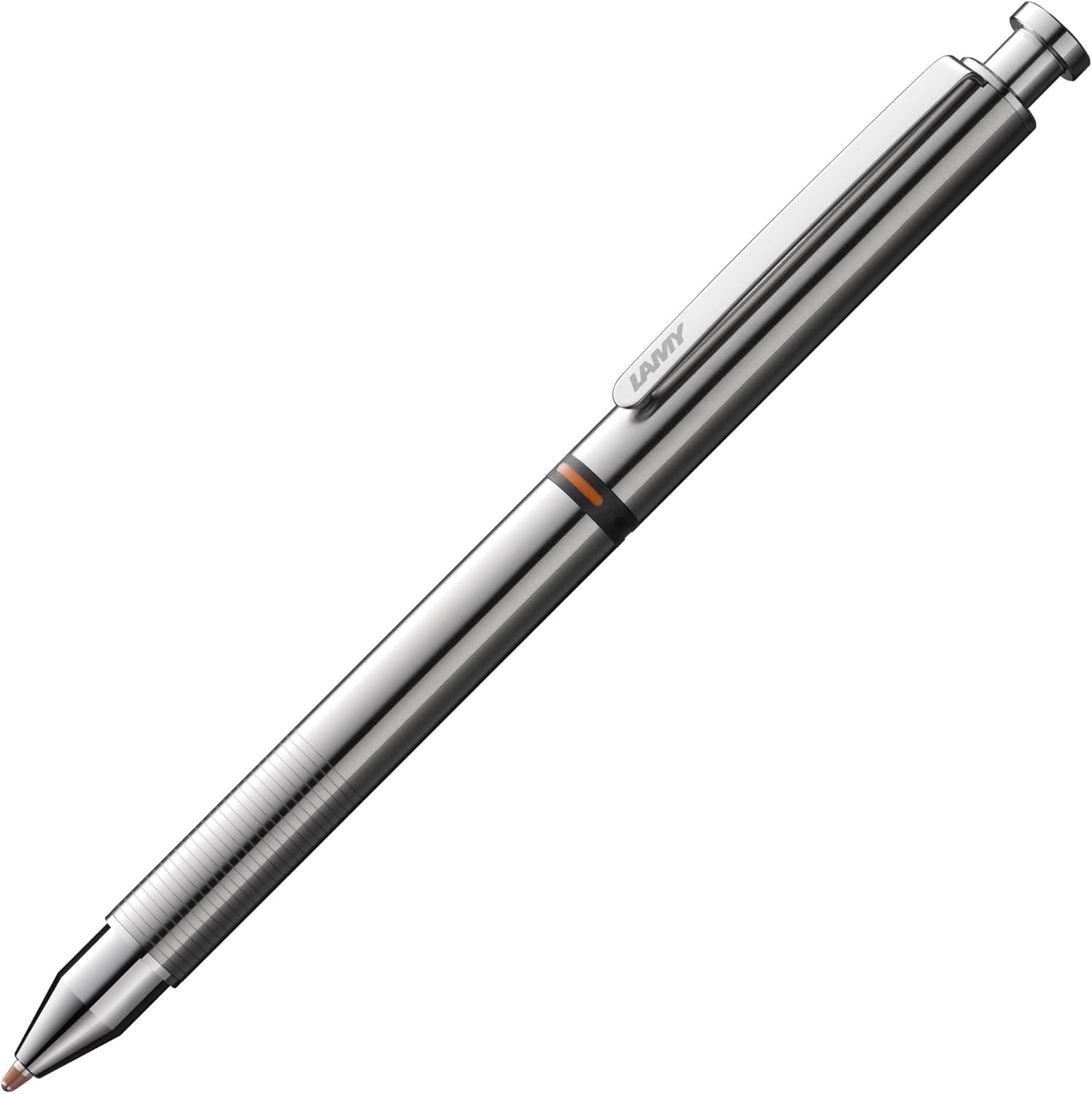 LAMY Set of 1 x ST Twin Pen 645 Multi-Pen System Stainless Steel Ballpoint Pen and Pencil in Silver and 1x Genuine Leather Case in Black for Two Writing Instruments – Bild 3