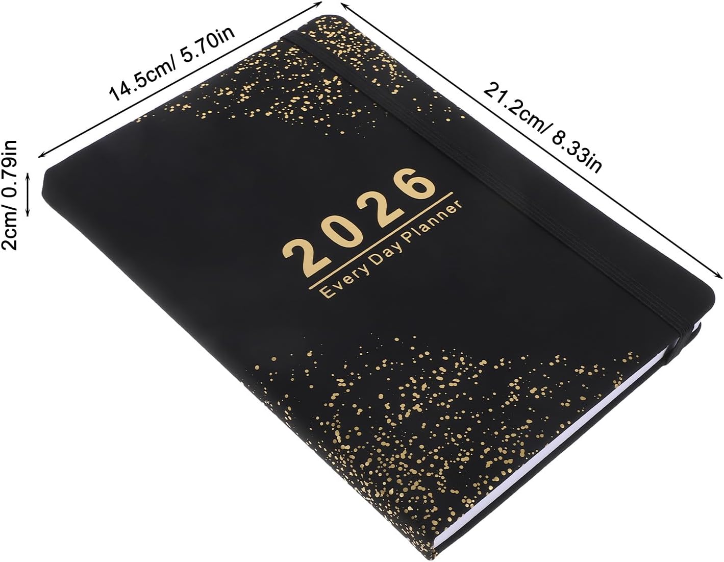 Cabilock Tagesplaner 2026 Hardcover – 365 Tage Planer mit Stundenplan Englisches Layout Kompakter Taschenplaner für Berufstätige Reisetauglich Tintenfestes Papier – Bild 9