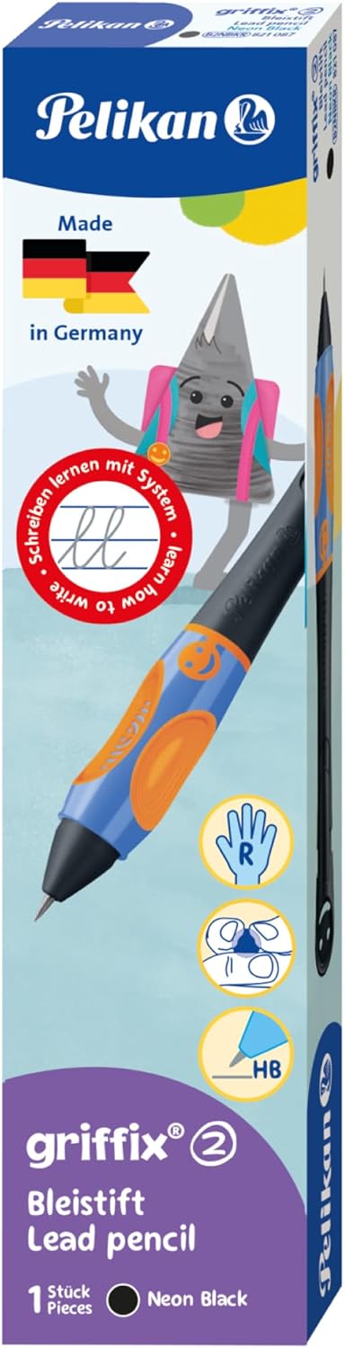 Pelikan Griffix Right-Handed Printing Pencil with HB Lead - Neon Black – Bild 5