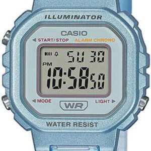 Casio Unisex Quartz Watch, 30.00 mm Case Size with Clear Digital Dial and Blue Plastic/Resin Bracelet LA-20WHS-2AEF