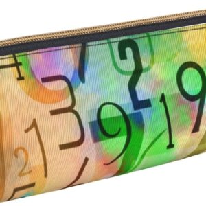 Algebra Abstract Pattern Pencil Case Cosmetic Bag Pen Bag Leather Triangle Storage Bag Stationery Organizer with Zipper for Adults Office, Algebra Abstract Pattern 01, Bag organiser
