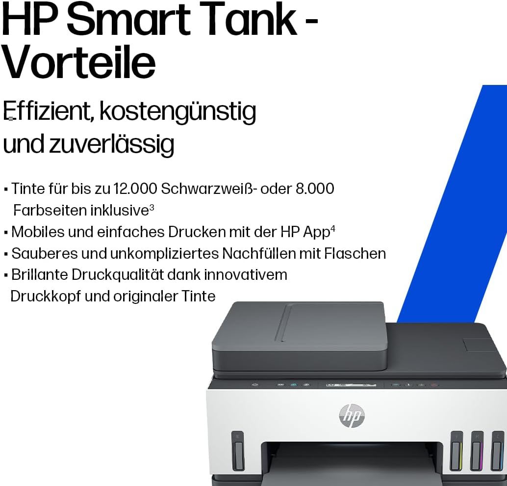 HP Smart Tank 7305 Multifunction Printer (Printer, Scanner, Copier, ADF, Wi-Fi, LAN, AirPrint, Duplex, Includes Ink for up to 3 Years Printing) – Bild 3
