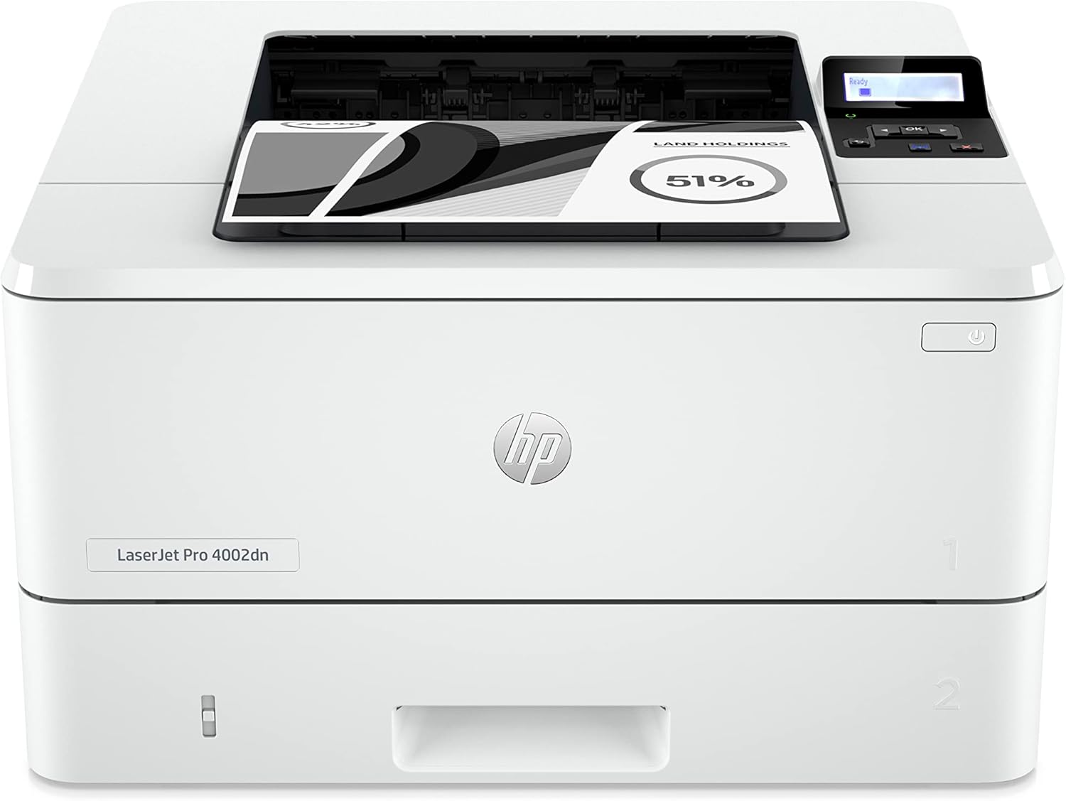 HP LaserJet Pro 4002dn Laser Printer, Automatic Double-Sided Printing, High Print Speed, Hi-Speed USB, Ethernet, Smart App, Wolf Pro Security