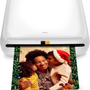 KODAK Step Instant Colour Photo Printer for Smartphones, Portable, Mini, Zink, 5 x 7.5 cm Adhesive Photos, Bluetooth, Compatible with iOS and Android Devices, Fun Editing App, White