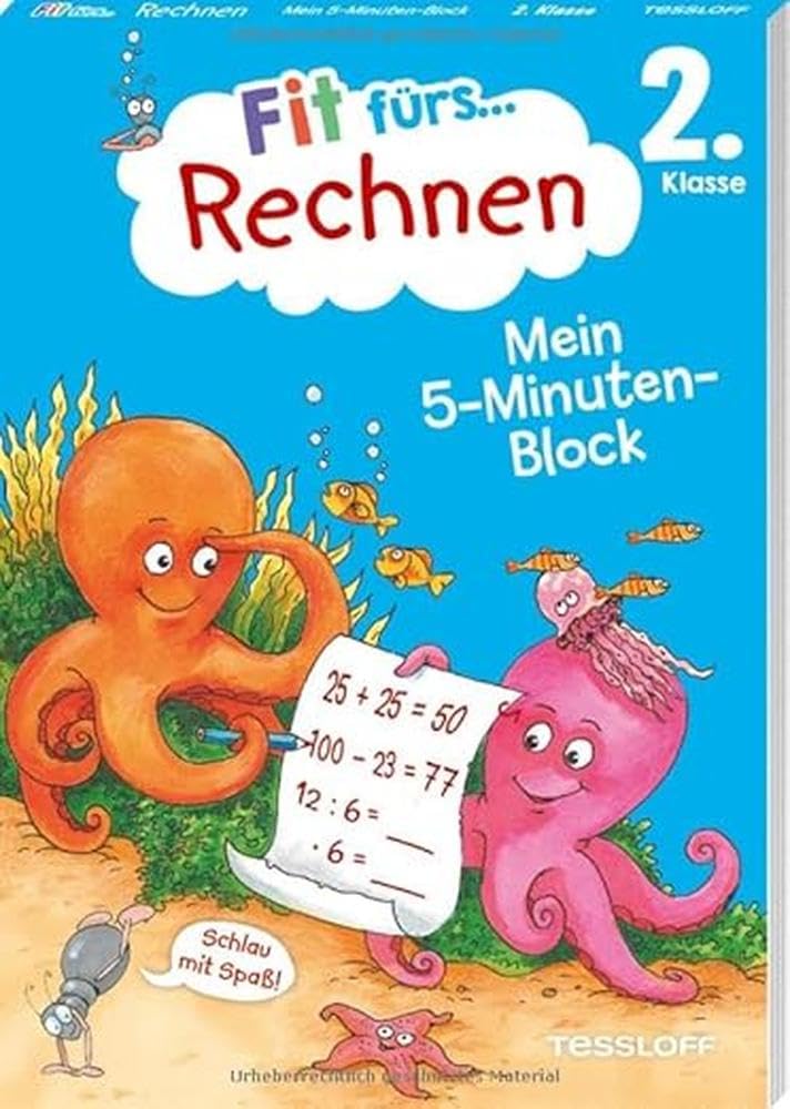 Fit fürs Rechnen 2. Klasse. Mein 5-Minuten-Block / Praktisches Format auch für unterwegs / Nur 5 Minuten Aufwand pro Tag / Grundrechenarbeiten / ... (Fit für die Schule Mein 5-Minuten-Block)