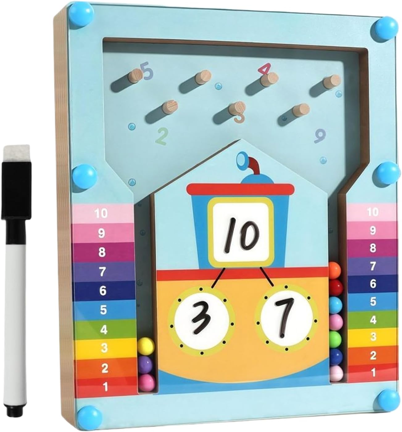 Matte Games - Interactive Pear Toy - Learning Programs Blocks and Beads within 10 Game Resources, Preschool Age, School, Classroom
