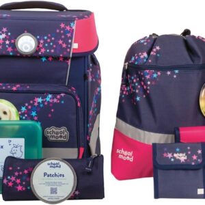 SCHOOL-MOOD Champion Maxx Leni School Bag Set (Dog) 7-Piece Primary School Backpack School Bag