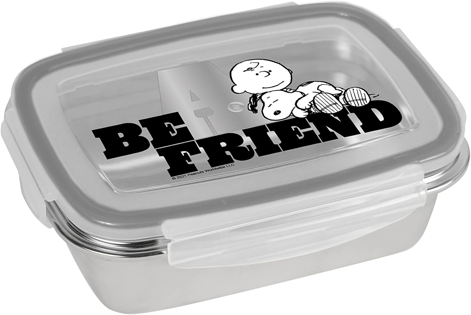 Geda Labels Lunch Box with Clip Closure, Colourful, 19.5 x 14.5 x 6.5 cm, 16576
