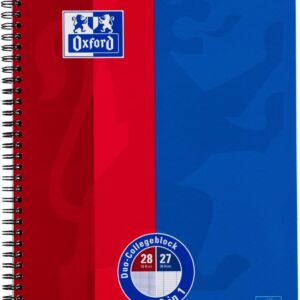 Collegeblock A4 + Duo 80blue blue / red, pack of 10