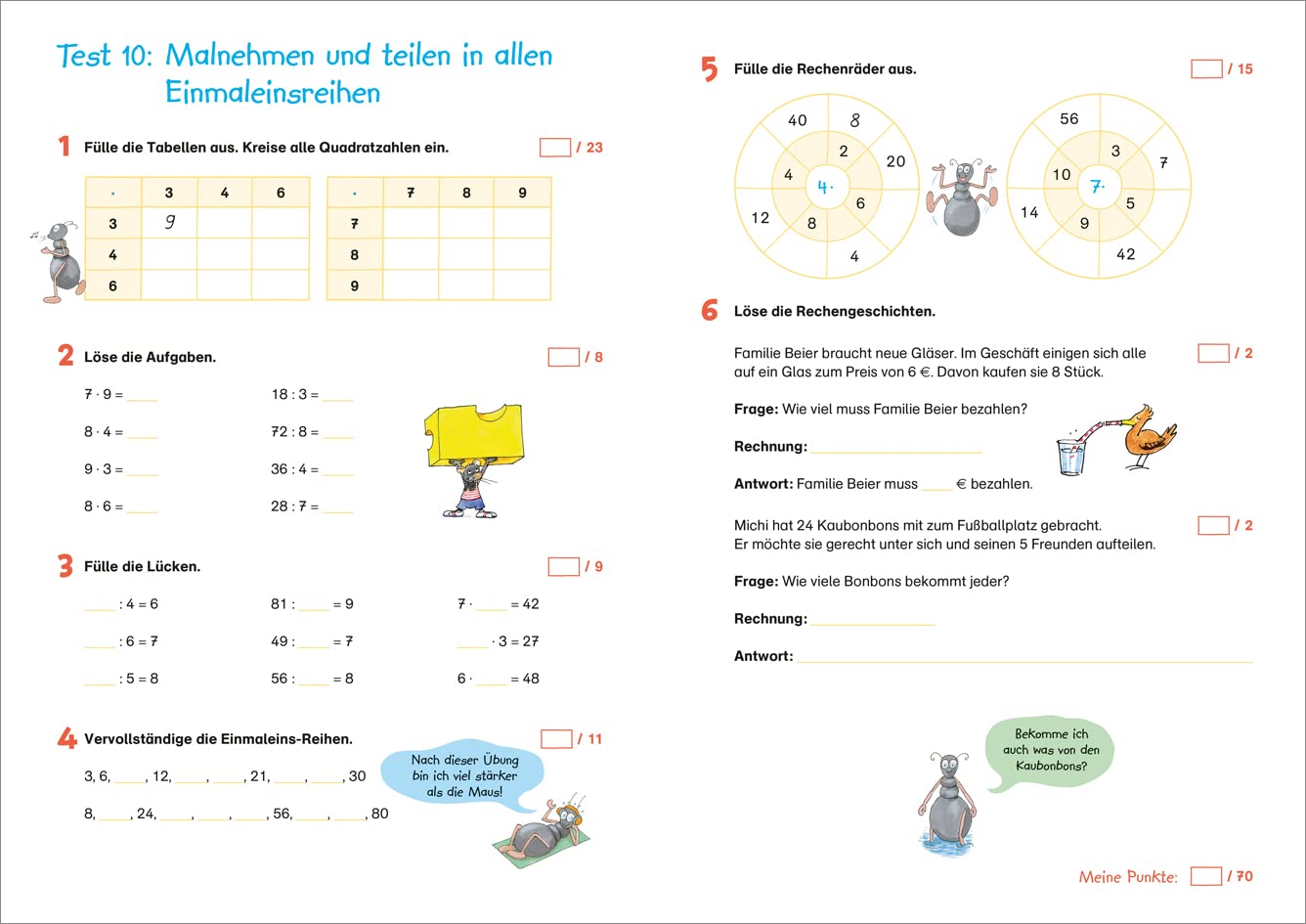 Fit für Mathe 2. Klasse. Mein Testheft / Fit für die Schule / Gezielte Vorbereitung mit 22 Tests: Wissen testen im Zahlenraum bis 100, in ... Geometrie (Fit für die Schule Mein Testheft) – Bild 2