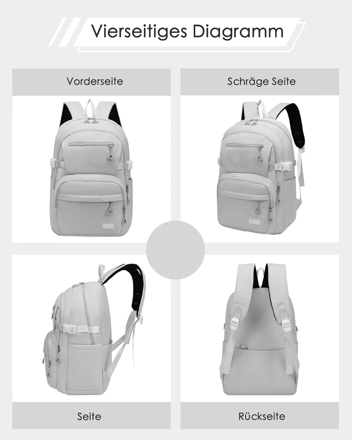 School Backpack Girls Boys Teenagers Waterproof School Bag Lightweight Backpack School Bag Comfortable School Bag Backpack Multi Bag School Backpacks Large for Girls Boys – Bild 8