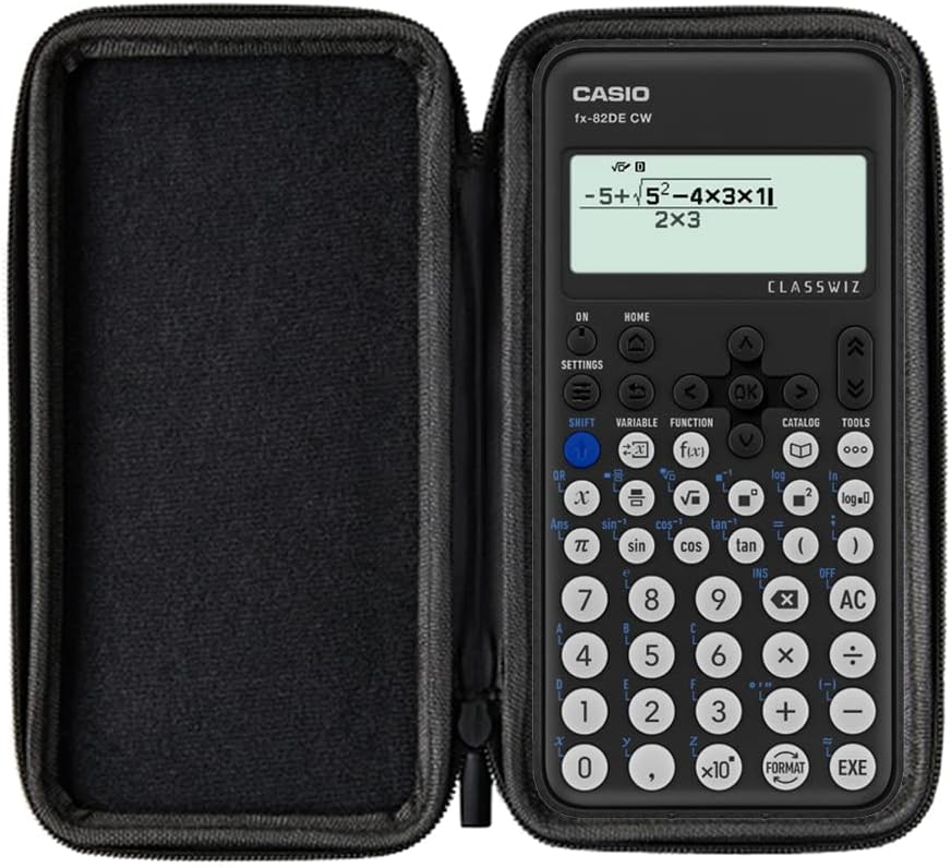 CALCUSO Economy Pack: Casio FX 82 DE CW ClassWiz Technical Scientific Calculator and WYNGS Protective Case, Black – Bild 3