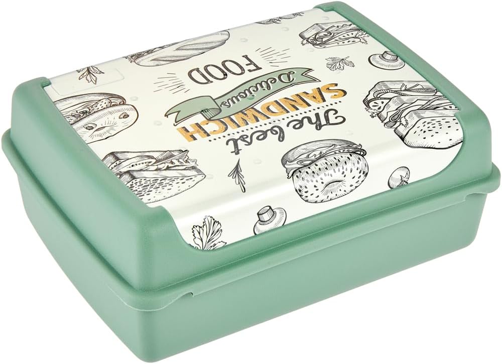 keeeper 1 Litre Handy Lunch Box 17 x 13 x 7 cm Sandwich Carla Midi Nordic Green – Bild 2