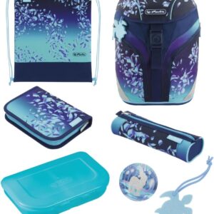 herlitz Schulranzen Set 7-teilig GREENline aus recycelten PET Flaschen 1.Klasse Junge Mädchen Kinder 18 L